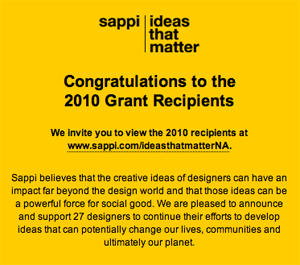 Sappi Ideas That Matter 2010